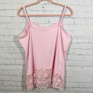 Cato Pink Camisole with Lace Hem